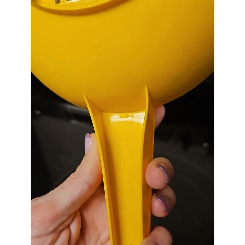 Vintage Yellow Tupperware Small 1 Quart Colander Strainer #1200